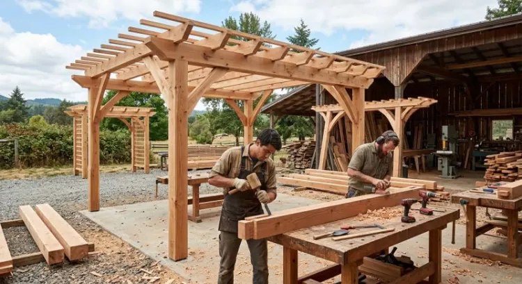 Fabricant de pergola bois sur mesure près de Saint-Étienne (Loire 42)