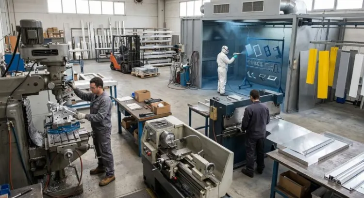 Sous-traitant pièces aluminium bâtiment : usinage, tôlerie, thermolaquage