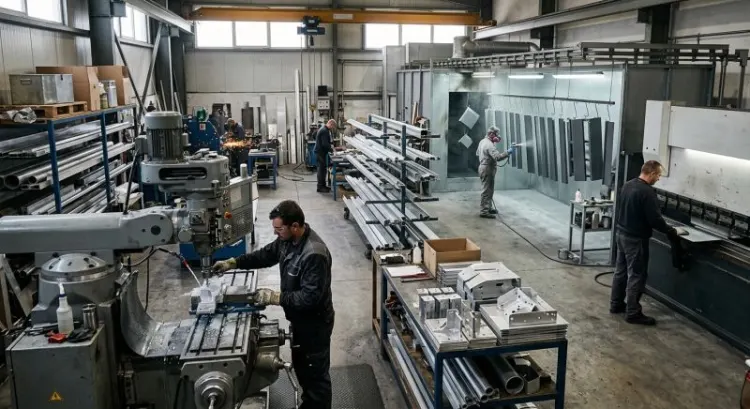 Sous-traitant pièces aluminium bâtiment : usinage, tôlerie, thermolaquage